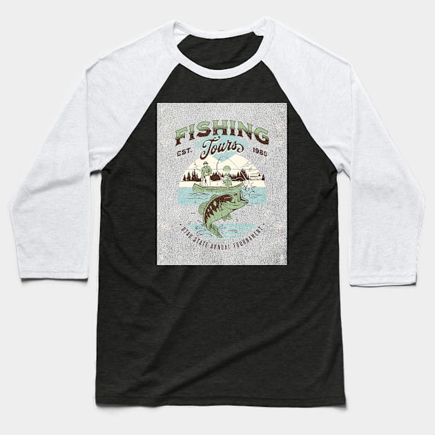 Fishing Tours - Outdoor Scenery - Utah State Annual Tournament Baseball T-Shirt by Oldetimemercan